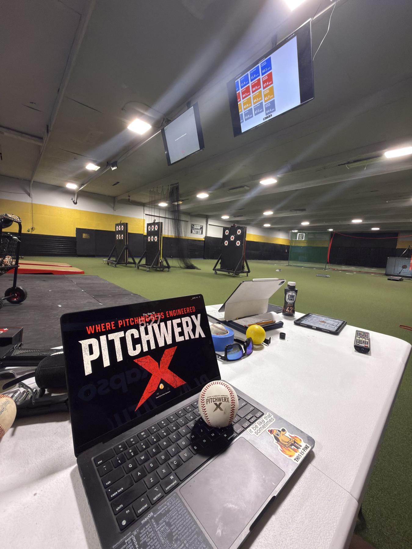 Pitchwerx facility interior with throwing lanes