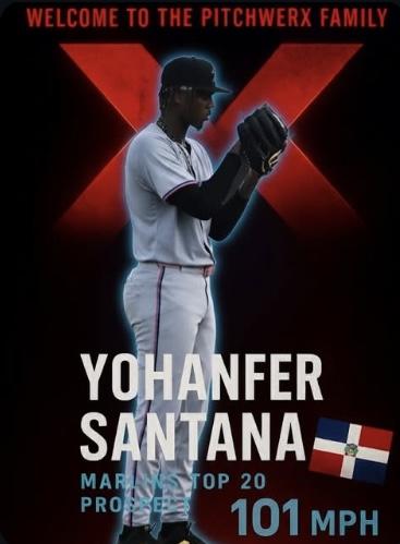 Yohanfer Santana — Pitchwerx athlete, Marlins Top 20 Prospect, 101 MPH