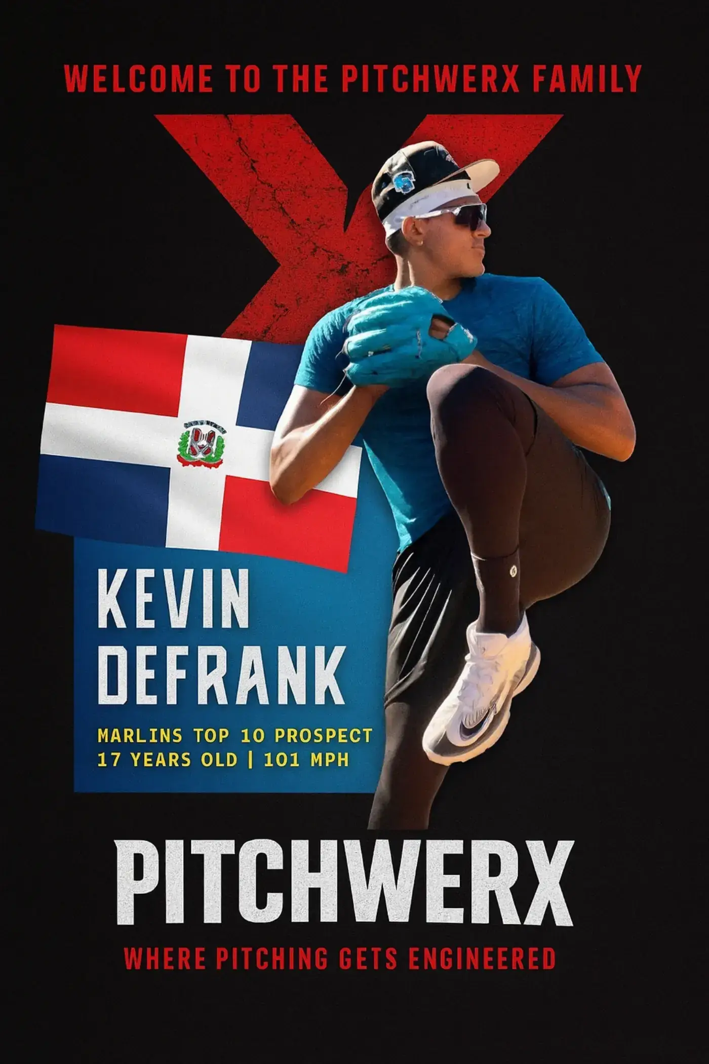 Kevin DeFrank — Pitchwerx athlete, Marlins Top 10 Prospect, 101 MPH at 17 years old