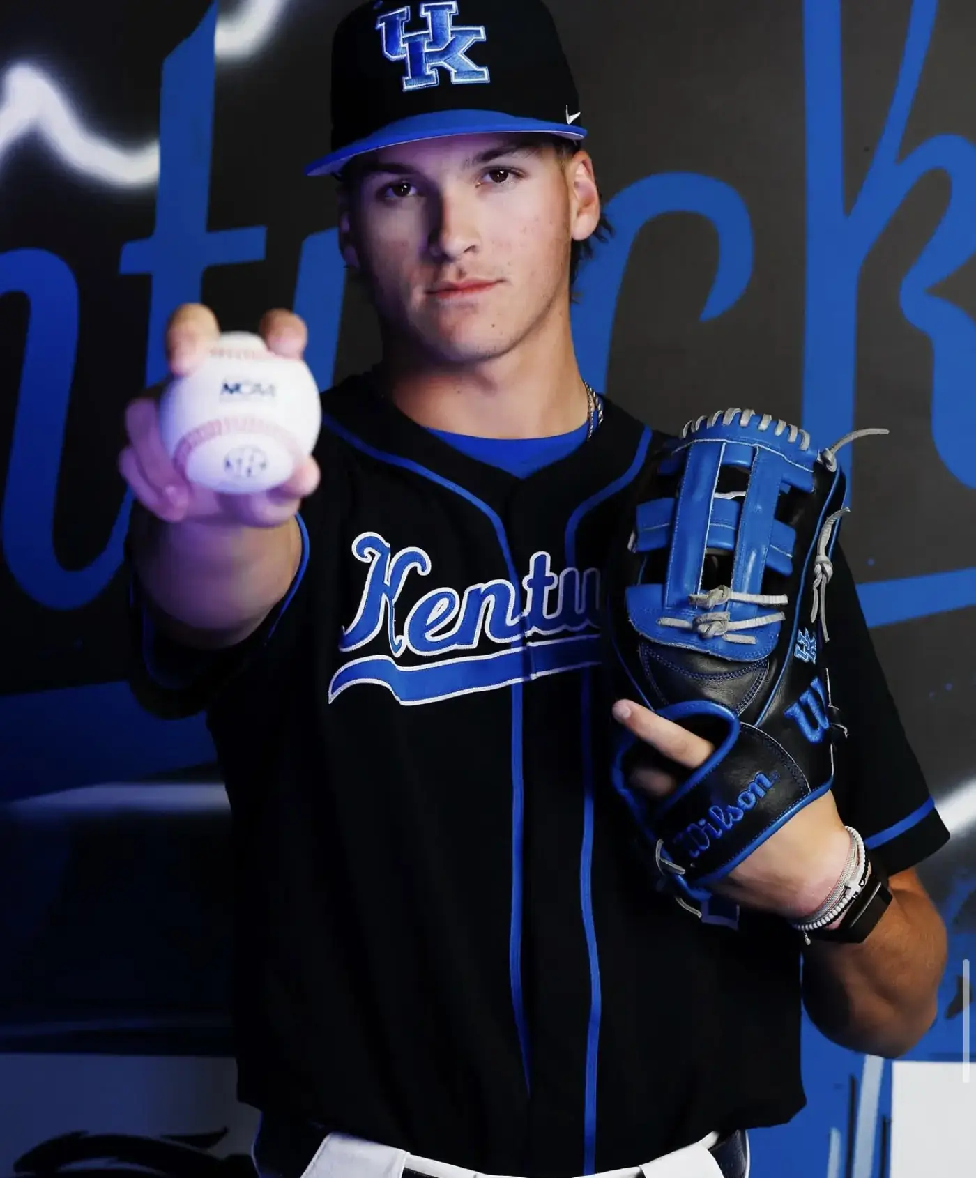 Pitchwerx athlete in a Kentucky baseball uniform